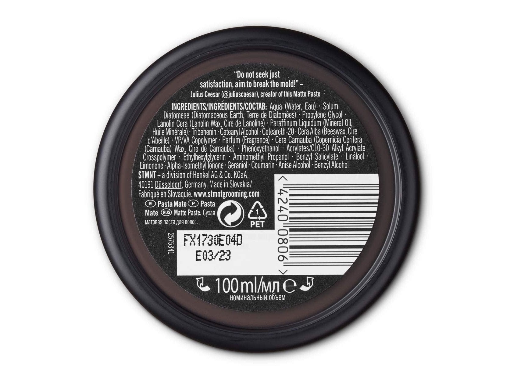 Load image into Gallery viewer, STMNT Matte Paste, 3.38 oz.