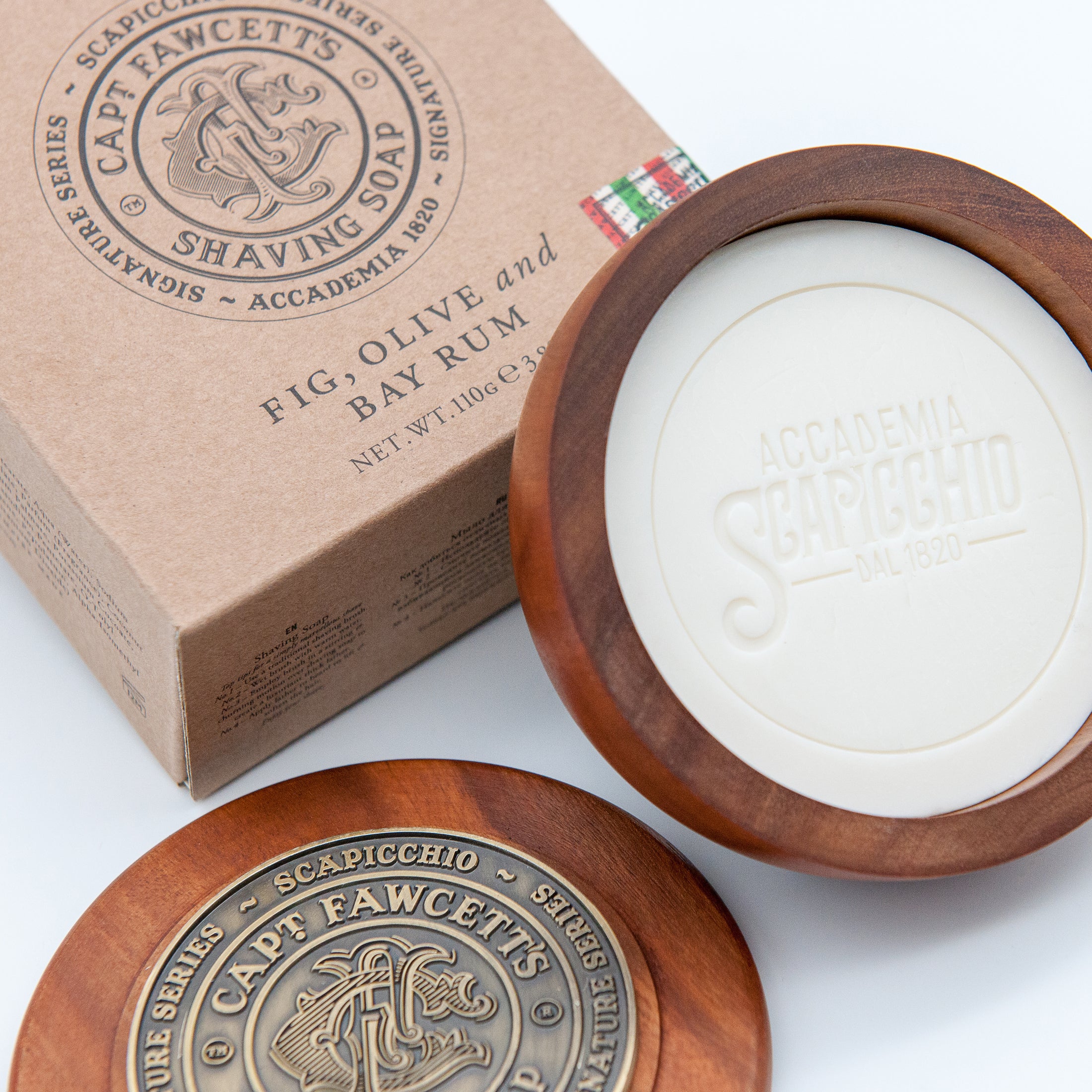 Load image into Gallery viewer, Captain Fawcett Scapicchio Fig, Olive & Bay Rum Shaving Soap 110ml