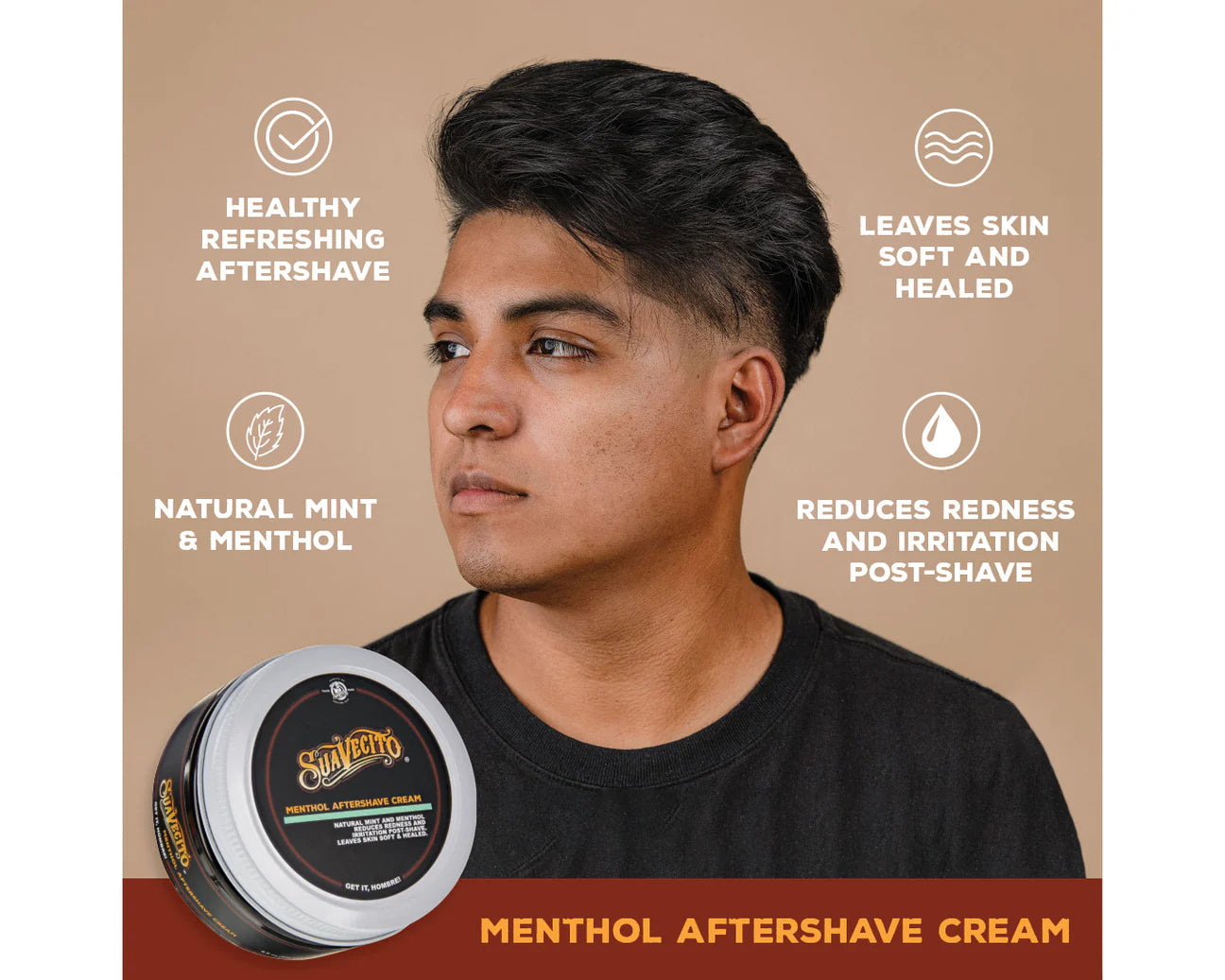 Load image into Gallery viewer, Suavecito Menthol Aftershave Cream, 8 oz