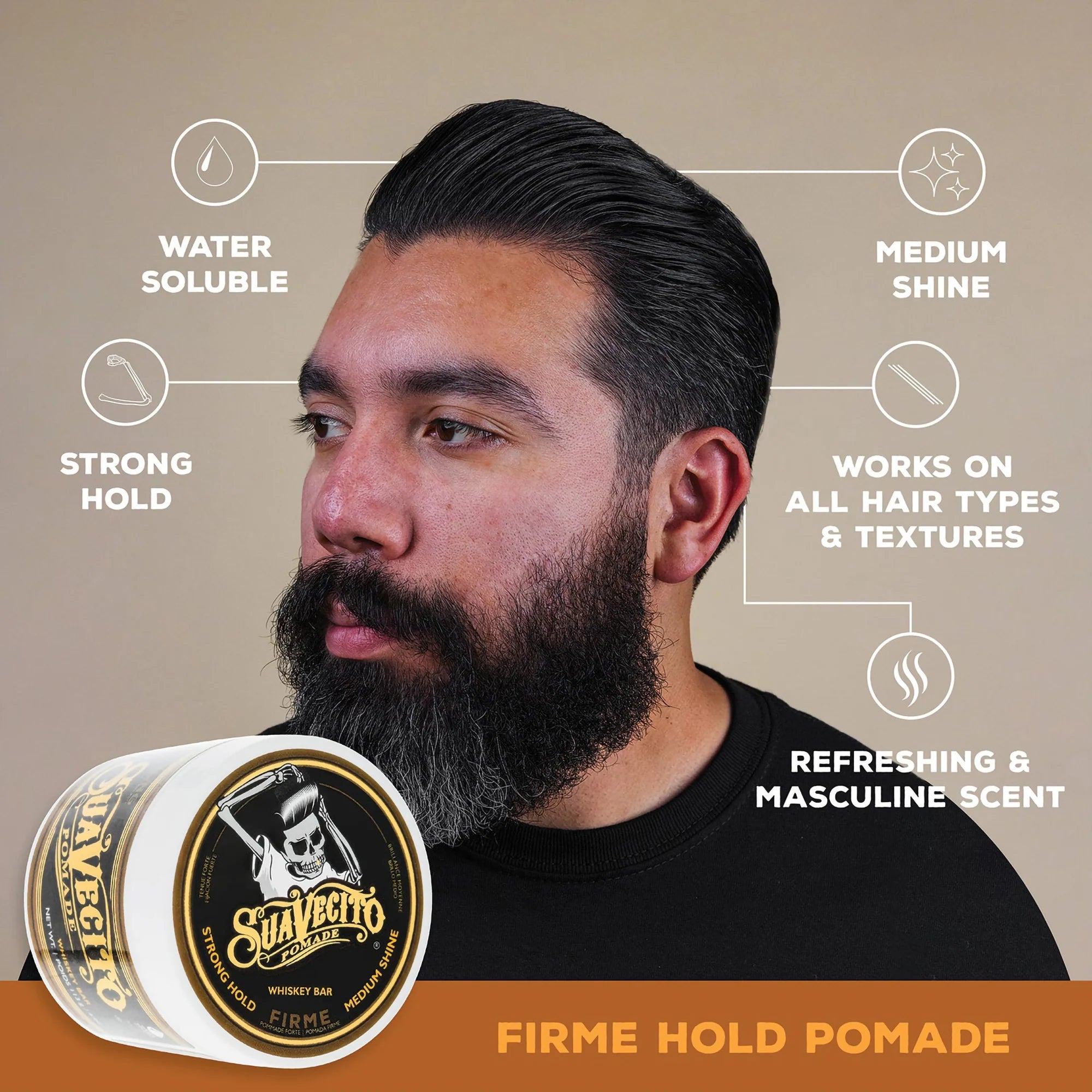 Load image into Gallery viewer, Suavecito Whiskey Bar Stong Pomade, 4 oz