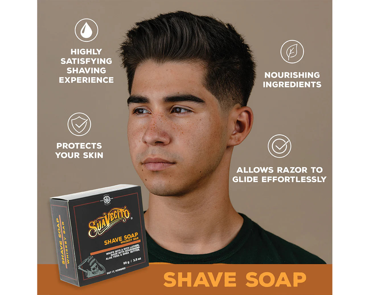 Load image into Gallery viewer, Suavecito Whiskey Bar Shave Soap, 2.5 oz