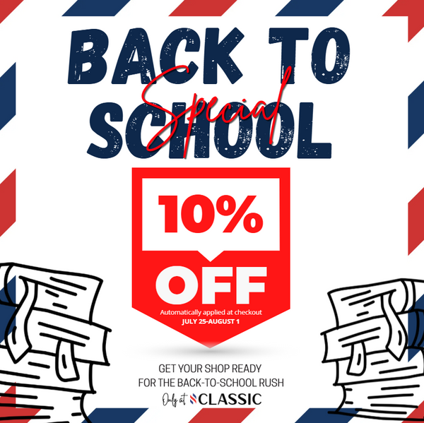 Back to School 10% off your order