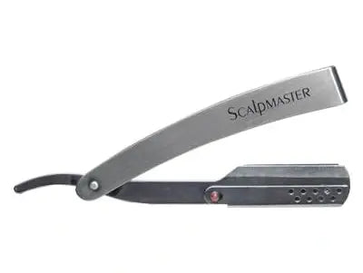 Load image into Gallery viewer, Burmax Scalpmaster Barber Deluxe Straight Edge Shaving Razor with 5 Blades
