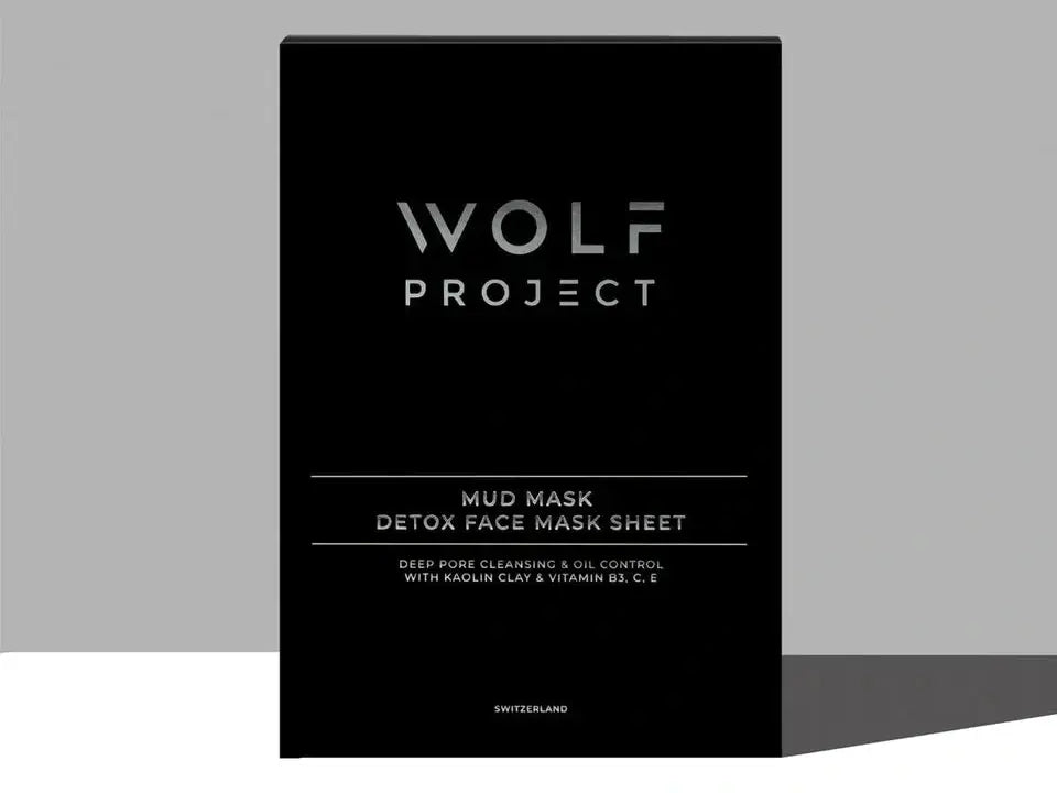 WOLF DETOX MUD SHEET MASK, 5-CT