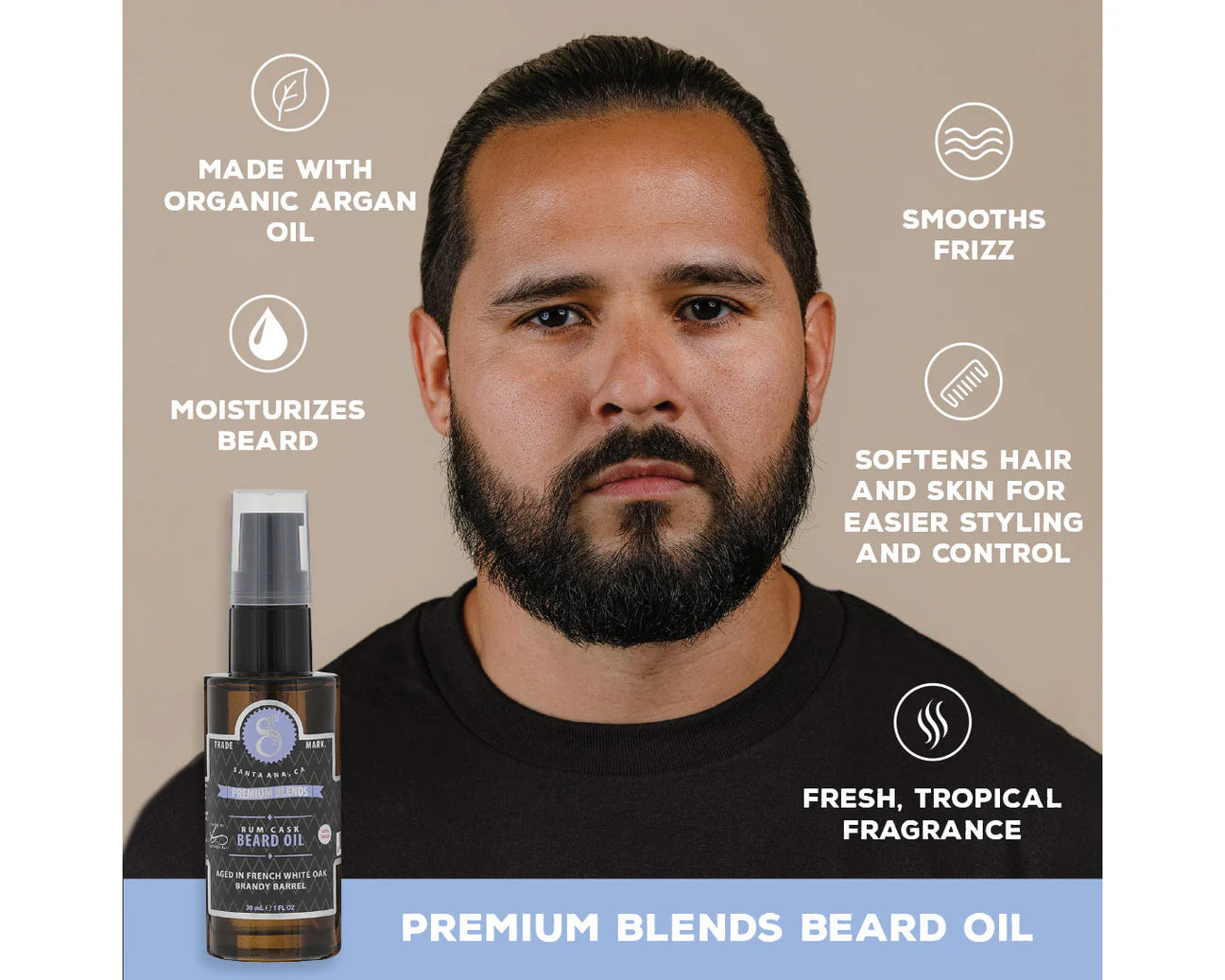 Load image into Gallery viewer, SUAVECITO - Rum Cask Beard Oil Premium Blend
