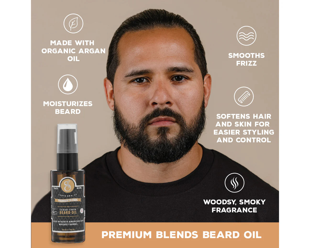 Load image into Gallery viewer, Suavecito Cedar Cabin Premium Blend Beard Oil, 1 oz
