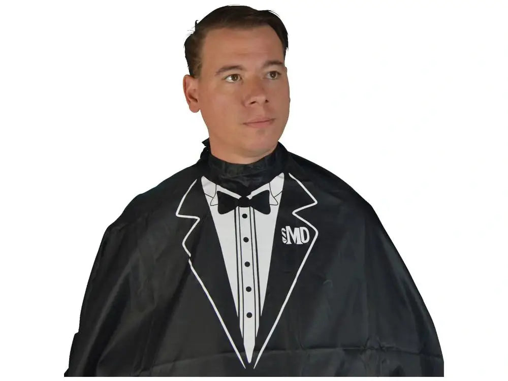 Load image into Gallery viewer, MD Barber Tuxedo Cape Black
